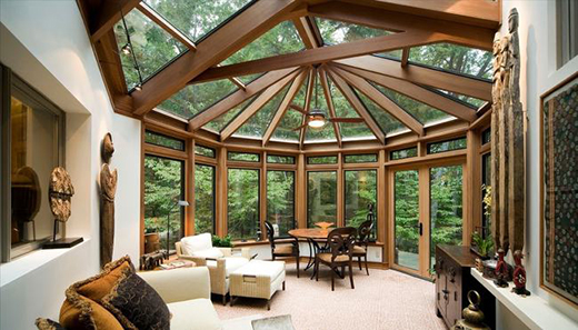 冬天來了，庭院有一個(gè)陽光房就太好了!